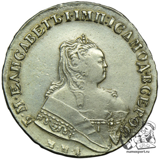1 рубль 1751 года ММД-А