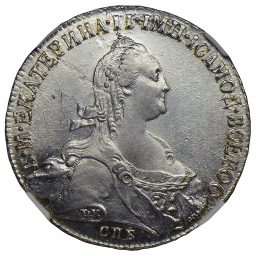 1 рубль 1774 года (6) в слабе NGC