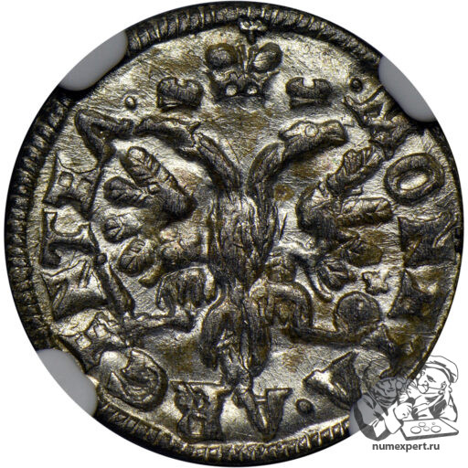 1 грош 1760 года для Пруссии в слабе NGC